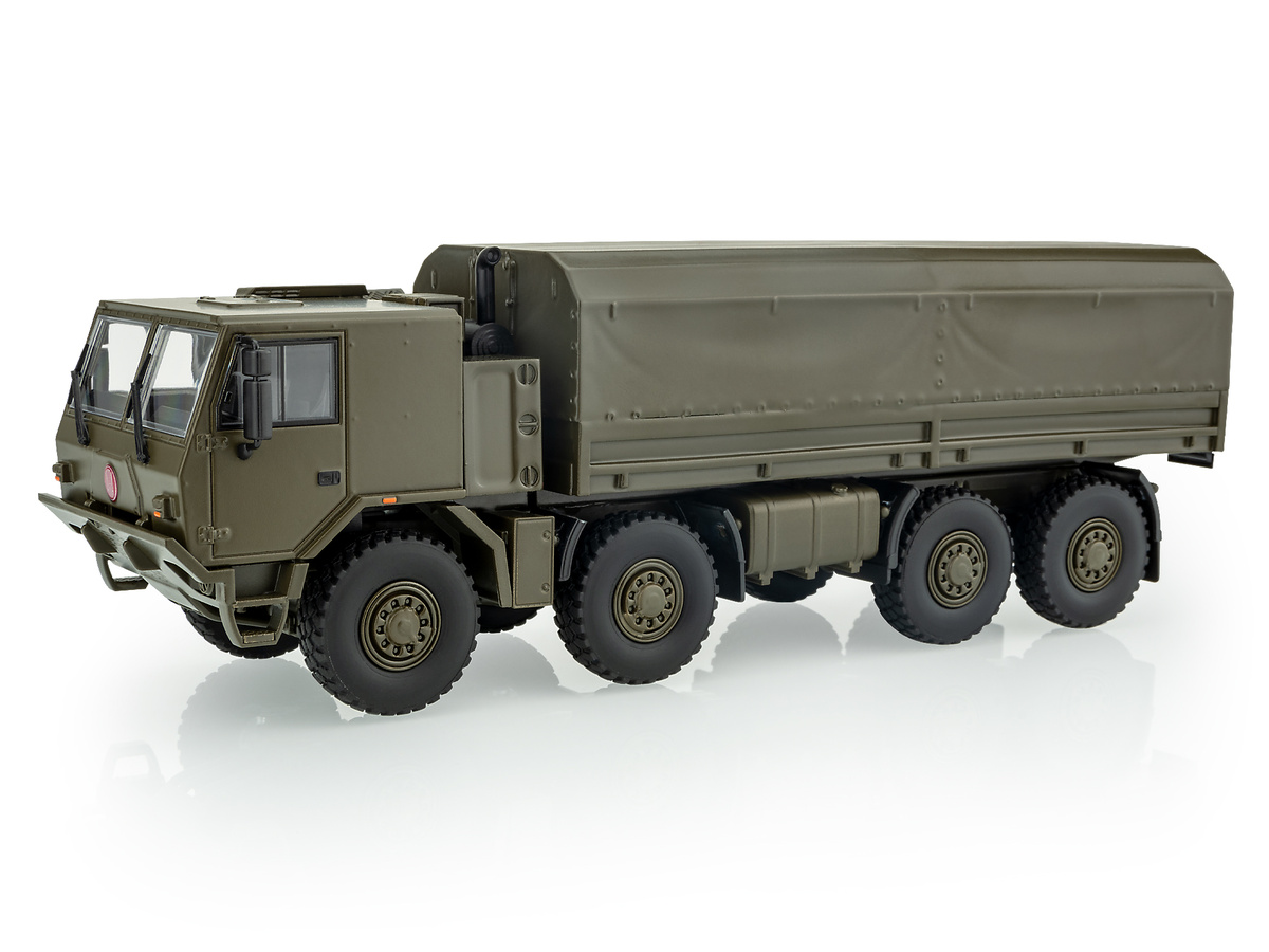 TATRA 815-7 8x8 flatbed with tarpaulin green